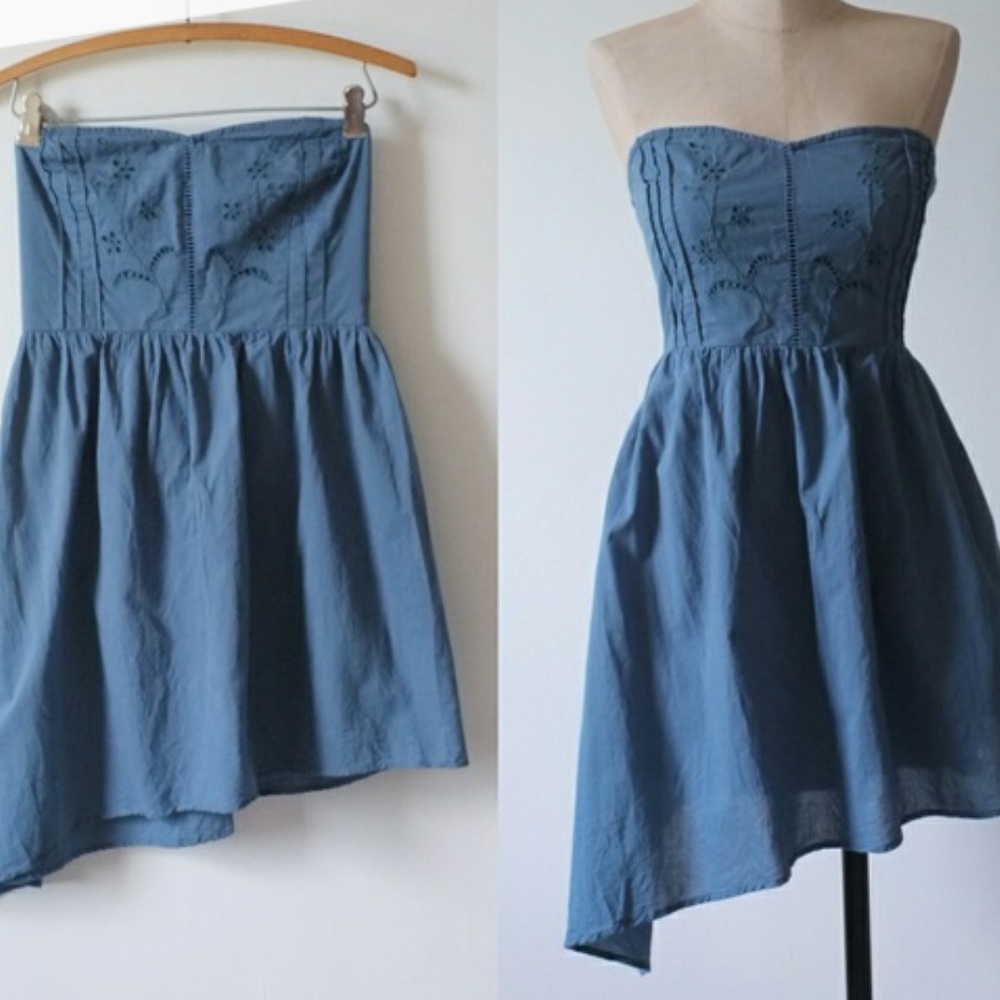 Cornflower blue asymmetrical dress